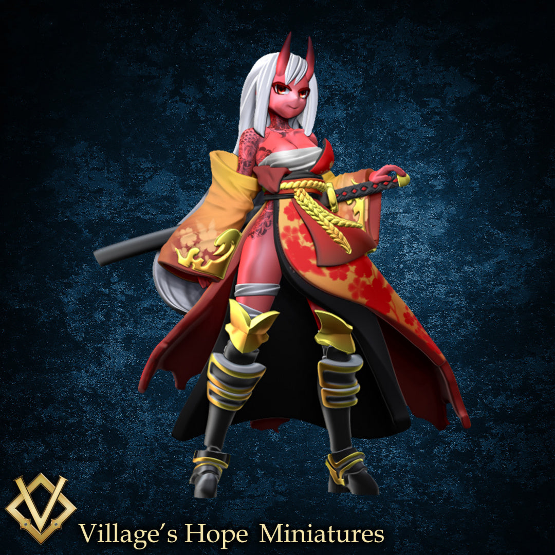 vh-240403 six sword demon red oni – サベージランドミニチュア