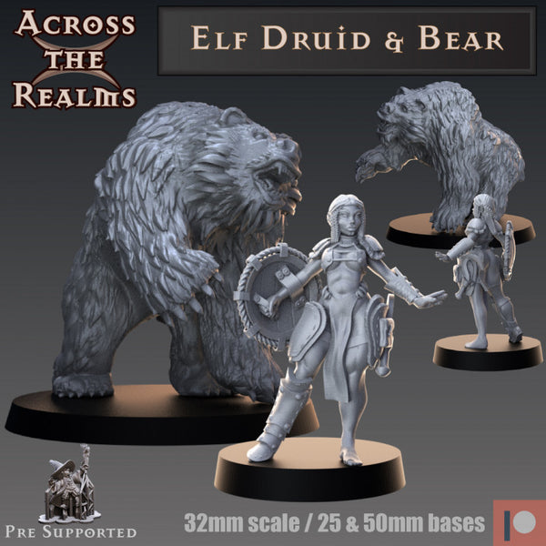 Acr-w03 Elf Druid & Bear