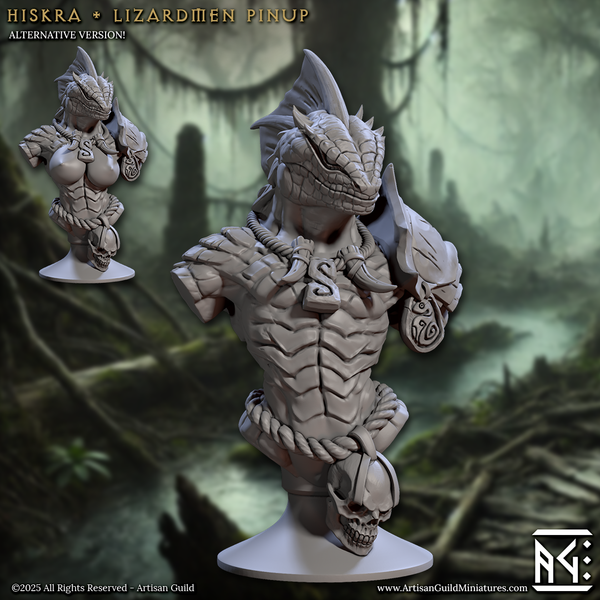 ag-2506b02 Hiskra Lizardman Pinup (Bust)