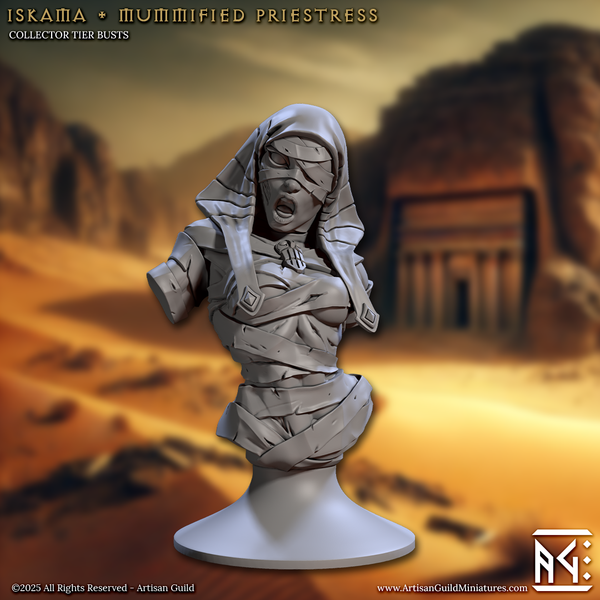 ag-2505b02 Iskama Mummified Priestess (Bust)