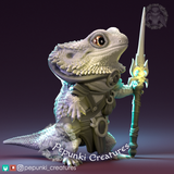 Ppnk-240801 Bearded Dragon lizard warrior