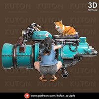 Ktn-220801 TOUJOU steampunk motorcycle