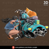 Ktn-220801 TOUJOU steampunk motorcycle