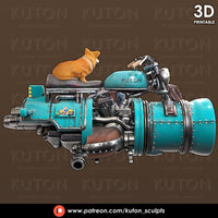 Ktn-220801 TOUJOU steampunk motorcycle