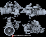 Ktn-220801 TOUJOU steampunk motorcycle