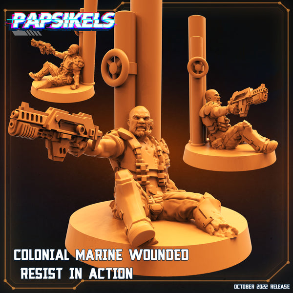 pap-2210s01 COLONIAL MARINE WOUNDED RESIST IN ACTION