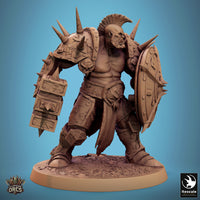 Lop-250136 Brutal Orc Hammer Shield Stand