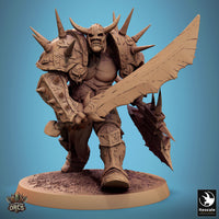 Lop-250144 Brutal Orc Sword Axe Walk Forward