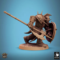 Lop-250150 Infantry Orc Spear Shield Battle Ready