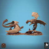 Lop-241204 Black VS Silver Dragon Diorama