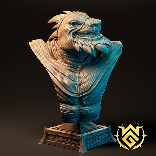 Wgm-250302 Diego the Destroyer Dragonborn Monk Bust