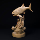 DinD-241109 Dunkleosteus swimming ダンクルオステウス