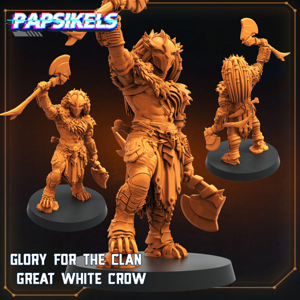 pap-2403s04 GLORY FOR THE CLAN GREAT WHITE CROW