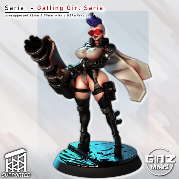 Gaz-251102 Gatling Girl Saria – Cyber Vanguard