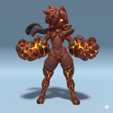 Twin-250407 Tephra the Magma Elemental
