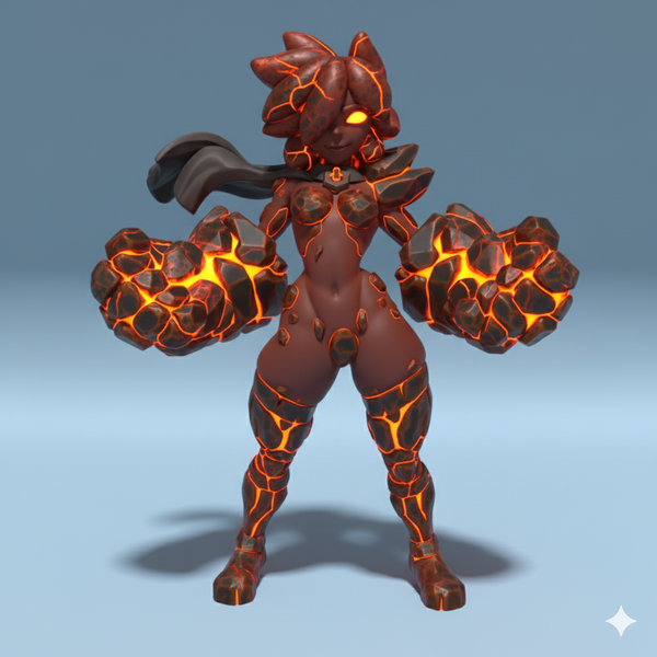 Twin-250407 Tephra the Magma Elemental