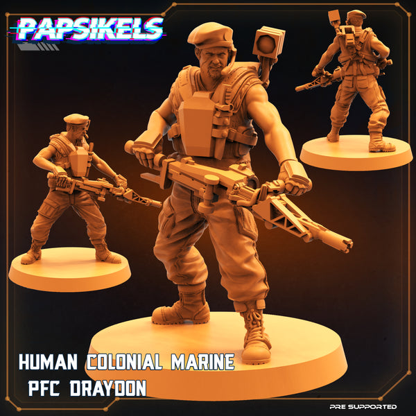 pap-2207s04 HUMAN COLONIAL MARINE PFC DRAYDON