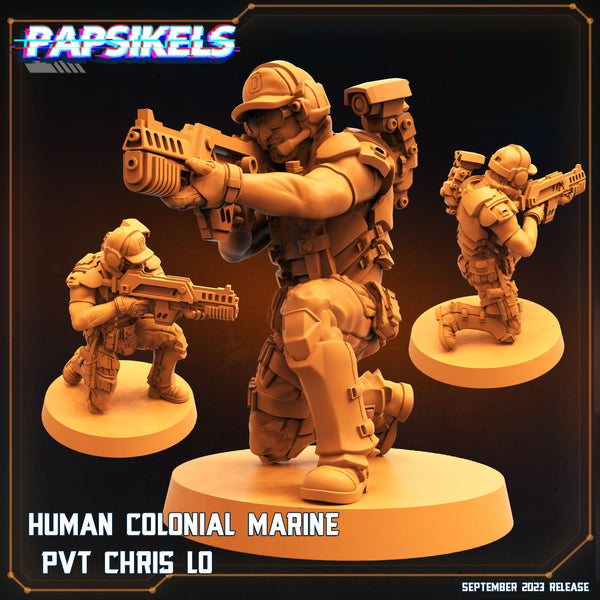 pap-2309s04 HUMAN COLONIAL MARINE PVT CHRIS LO