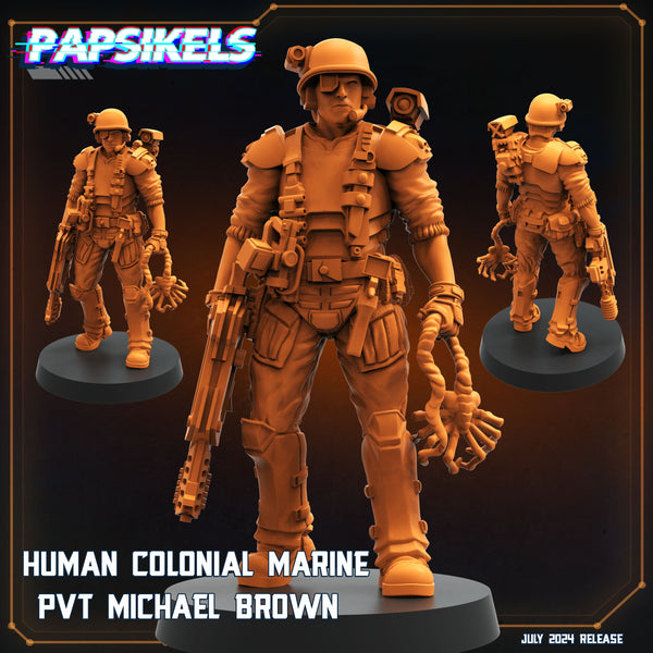 pap-2407s12 HUMAN COLONIAL MARINE PVT MICHAEL BROWN