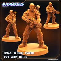 pap-2207s06 HUMAN COLONIAL MARINE PVT WILLY MILLER