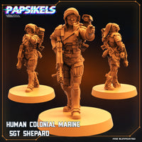 pap-2207s07 HUMAN COLONIAL MARINE SGT SHEPARD