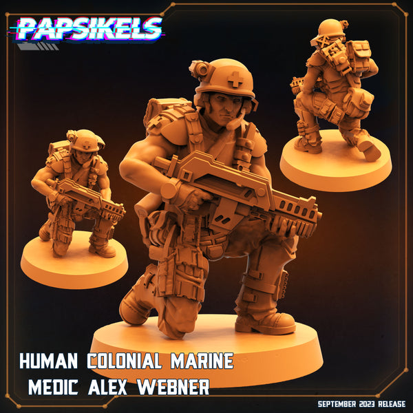 pap-2309s03 HUMAN COLONIAL MARINE MEDIC ALEX WEBNER