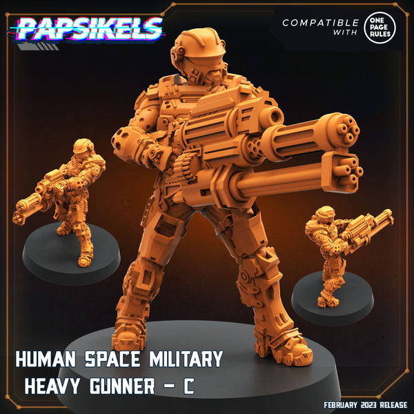Pap-2402s13 HUMAN SPACE MILITARY HEAVY GUNNERY C