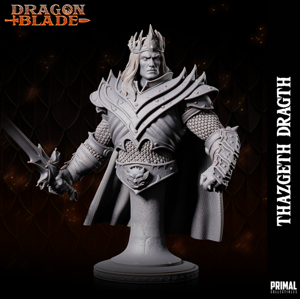 pc-231106 WIZARD FIGHTER THAZGETH DRAGTH BUST