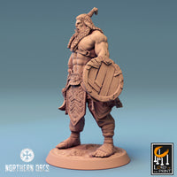 Lop-240416 Orc Soldier Axe Stand