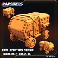 pap-2407s14 PAPZ INDUSTRIES COLONIAL DEMOCRACY TRANSPORT