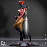 Ca3d-240401 Retro Pinup Astronaut