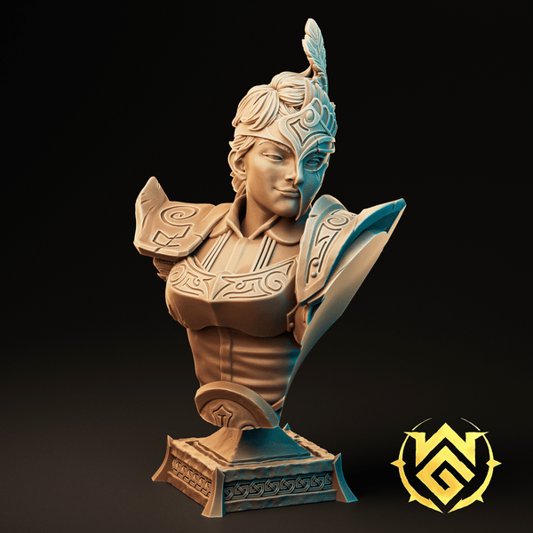 Wgm-250604 Royal Spearguard Human Fighter Bust