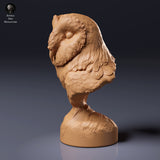 American Barn Owl Bust - Animal Den Miniatures
