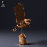 American Barn Owl Fly - Animal Den Miniatures