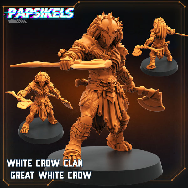 pap-2403s17 WHITE CROW CLAN GREAT WHITE CROW