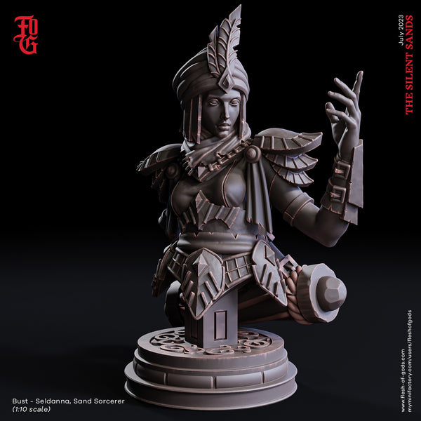 Fog-230703 Bust - Seldanna, Sand Sorcerer