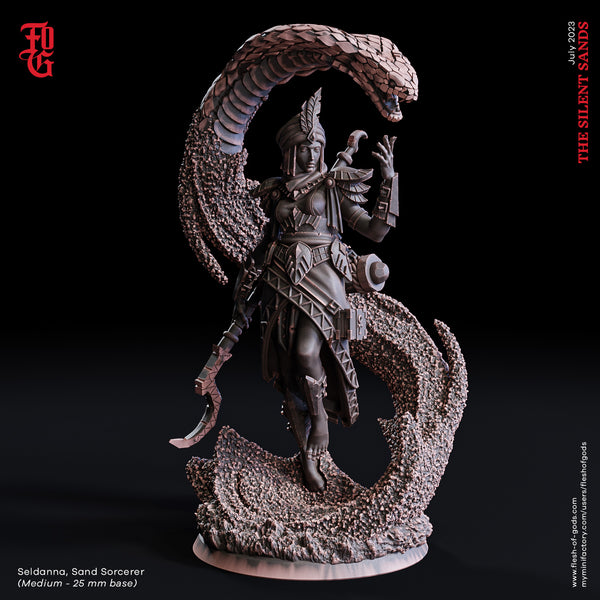 Fog-230725 Hero - Seldanna, Sand Sorcerer 75mm