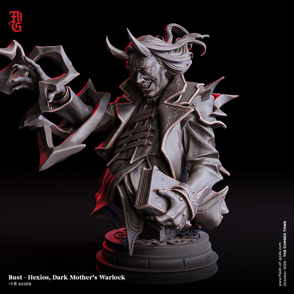 Fog-241001 Bust - Hexios, Dark Mother's Warlock