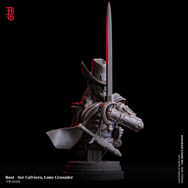Fog-251002 Bust - Ser Calviero, Lone Crusader