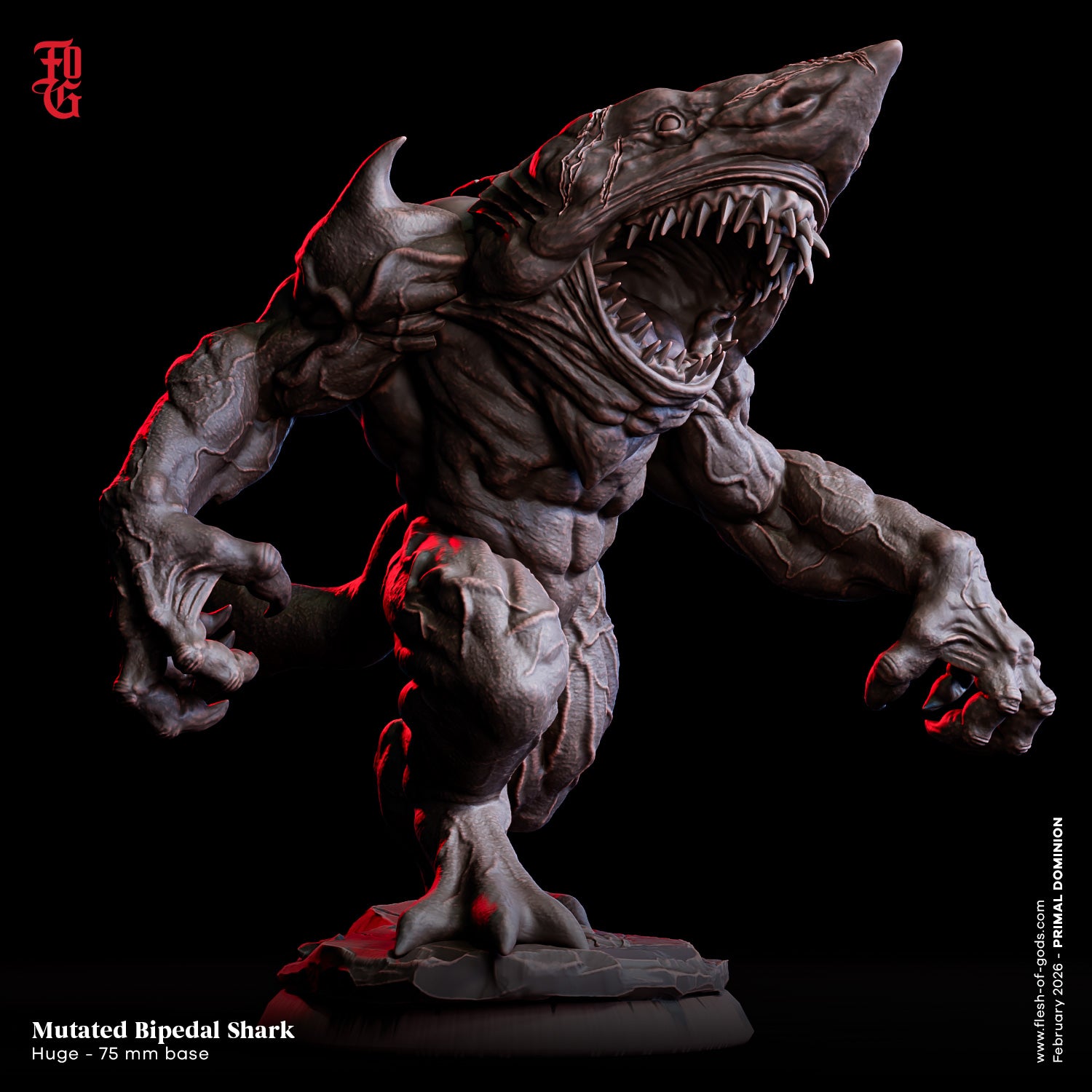 【新品】 ソウルオブシベリア　バードテール　No.5137 ククサ Fog-260207 Enemy - Mutated Bipedal Shark – サベージランドミニチュア