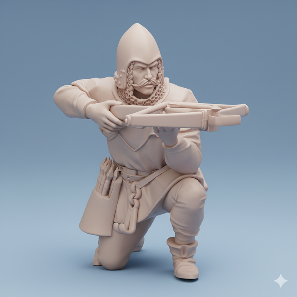 ez-250702 Kneeling Shooting Crossbowmen 1 - 14th century