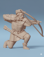 ez-250906 Hunters with Bow – Kneeling2 - 14th century