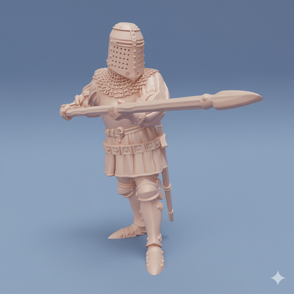 ez-251004 French Knight with Spear – 14th century