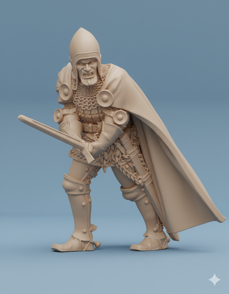 ez-250908 Nobleman with armour & two handed sword desperate