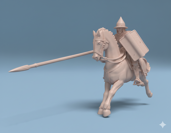 ez-251009 Lithuanian Knight charging on horse – 14th century