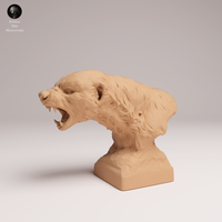 Anml-250803 honey badger bust(ミツアナグマ)
