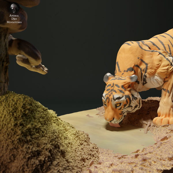 Anml-230504 Burmese Python Bengal Tiger