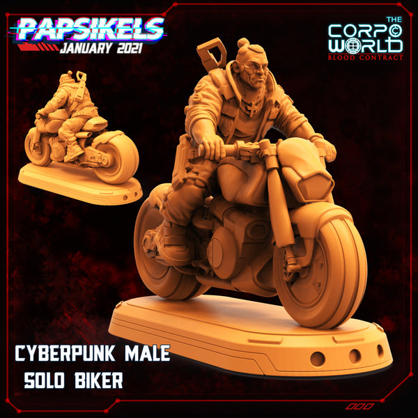 Pap-210107 cyberpunk male solo mercenary biker