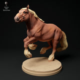 Anml-ks0140 Suffolk Punch Horse running