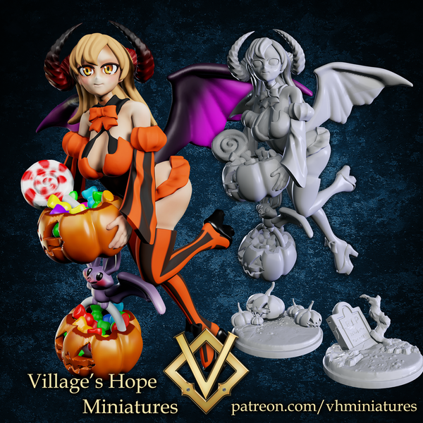 vh-241001 festive demon girl halloween succubus